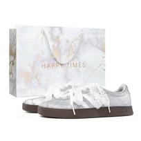 Adidas VL COURT 2.0 Sweet Silver Whisper, Specialus pirkinių maišelis Lengvi žemi krepšinio batai Unisex Sidabriniai Balti JS3003(Team920-BOX) 35⅔ white