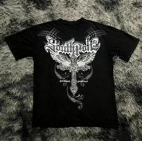 Klasikinis Y2K Gotikinis Stilius T-shirt Spausdinimas Oversized T-shirt High Street Marškinėliai Gotikiniai Apvalia Kaklo Medvilniniai Viršutiniai Drabužiai Nauji Vyriški Moteriški T-shirt XXL įvairiaspalvis