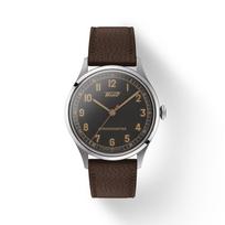 Tissot Leather Strap Gray Dial Men's Fashion Watch T142.464.16.062.00 pilka spalva