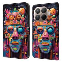 For Realme 16 Pro+ 5G  Case Wallet Rhombus Imprinted PU Leather Protection Phone Cover L