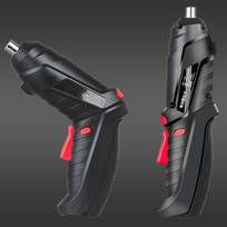 3,6 V 1300 mAh belaidis mini elektrinis atsuktuvas su LED apšvietimu, skirtas baldų montavimui / varžtams / kampų taisymui / medienos perforavimui juoda