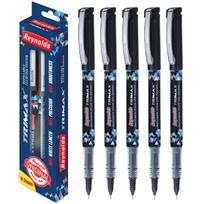 Reynolds Trimax 0,5 mm adatos taško skysti gelio rašikliai – 5 juodo rašalo pakuotė Black, pack of 5