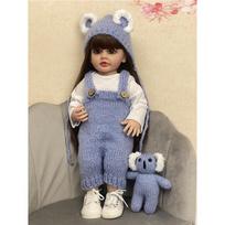 55 CM Reborn lėlės Realistiškas kūdikio žaislas Pilnas kūnas silikoninis su gražiais drabužiais Mergaitė Minkštas mažylis Bebe Gimtadienio dovana žaislas
