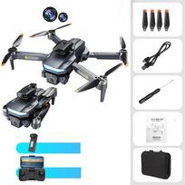 Nauja A15 Pro bešepetė ESC dviguba kamera bepiločio oro fotografijos keturkopteriu WIFI FPV kliūčių išvengimo sulankstomas nuotolinio valdymo lėktuvas žaislas 1 battery juoda