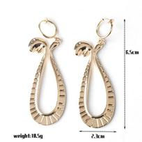 Anime Cosplay Boa Hancock Gold Color Snake Pendant Earrings for Women Girls Fans Fashion Jewelry Gift