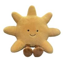 Mėnulis Saulė Pagalvė Animacinis Stilius Elastingas Pilnai Užpildytas Pliušinis Žaislas Sofa 35cm solar system
