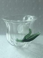 1/2PCS Lily of The Valley Glass Lovely Cup Home Office Glass Milk Coffee Cup Tea Cup Bell Orchid Handle Small Cup Wine Glass 1PCS