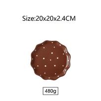 Nordic Dining Plate Wave Dot Red Plate Dishes for Serving Salad Dessert Cake Fruit Food Steak Plate Kitchen Supplies