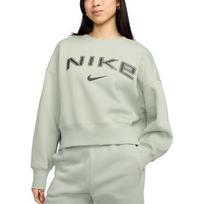 Nike Sportswear Phoenix Fleece American Vintage Crew Neck Comfortable Sports Long Sleeve Sweatshirt Women sweatshirt Emerald-Horizon FV7675-370 XS white