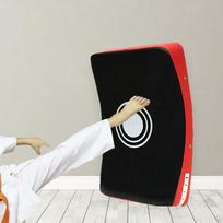 Lenktas smūgių blokavimo kilimėlis boksui, smūgių kojomis treniruotėms taekwondo Black White white