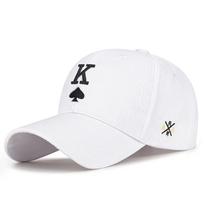 NORTHWOOD All Seasons Embroidered Poker Card Spades K Letter Baseball Caps for Men Women Outdoor Sun Outdoor Hip Hop Baseball Dad Hat 55-60 cm balta