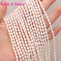 1 gija DIY ryžių formos perlų karoliukai 2-7mm papuošalų gamybai DIY vėrinys apyrankė auskarai aksesuarų grandinėlė 36cm 4-5mm