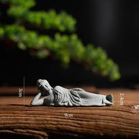 Gulinčio Budos Medituojanti Skulptūra Feng Shui Kolekcionuojama Figūrėlė Namams Sodui Bonsai Žuvų Bakui Stalui Kiemo Dekoravimui