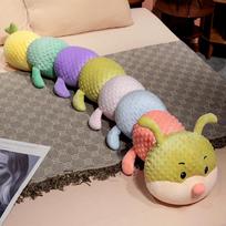 110/130cm Animacinis minkštas spalvingas vikšro pliušinis žaislas pagalvė Vaikams Vaikų kimšti pliušiniai žaislai Kirminas minkšta pliušinė lėlė Gimtadienio dovana 110cm
