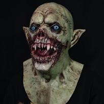 Realistiška vampyro kaukė su kraujo efektu, latekso galvos apdangalas, siaubo pokštai, kostiumo aksesuaras Helovinui, baisus kosplėjaus vakarėlis style A