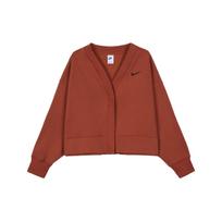 Nike Phoenix Fleece Atsitiktinis Laisvo mezgimo megztinis Moteriški viršūnės Tamsiai oranžinis FB8773-832 L