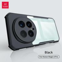 Huawei Honor Magic8 Magic 8 Pro dėklas, skirtas prabangiam oro pagalvių smūgiams atspariam buferio apsauginiam dėklui, skaidriam galiniam dangteliui. For Honor Magic 8 Pro juoda