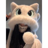 Cute toothless plush hat for women's autumn and winter new plush thickened warm riding ear protectors M（56-58cm） balta