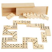 Domino rinkinys suaugusiems Klasikinis stalo žaidimas Dvigubas šešiukės domino žaidimo rinkinys su suktuku Plytelės su mediniu dėklu 2-4 žaidėjai Šachmatai