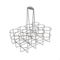 Butelių nešiklis Alaus stovas, 12 butelių talpos krepšys Vandens stovas lauko reikmenims 29.5cmx22cmx32cm sidabras