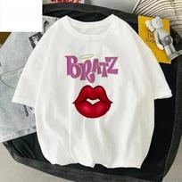 Bratz T-shirt Women Fashion Cotton T-shirt Kid Hip Hop Short Sleeve Letter Print T Shirt Oversized Camiseta Hombre Girls Top 4XL