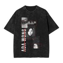 Resident Evil Umbrella & Survivor Group Washed T-Shirt, Unisex Game Fan Streetwear Tee, 100% Cotton Casual Short Sleeve Top L