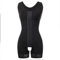Didelio dydžio atviru tarpkoju viso kūno formuojantis drabužis moterims - Sculpting and Supportive One-Piece S juoda