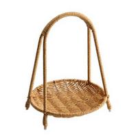 Rattan Serving Stand Multi-Layer Serving Tray for Cookies Cupcakes Brownies Pastries Vegetables Durable Plastic Elegant Home Decor Snack Platter S