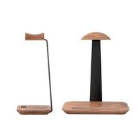 Universalus medinis ausinių stovas su laikymo pagrindu Ausinių laikiklis Kokybiškas ausinių stovas Namams Headphone Stand