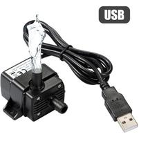 DECDEAL USB bešepetė vandens siurblys Itin tylus Mini DC5V mikro šepetėlis vandens alyvos siurblys, atsparus vandeniui juoda