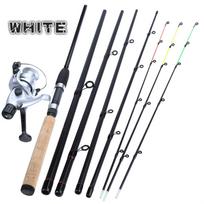 Meškerės ritės kombinacijos 3,0 M / 9,8 pėdų maitinimo meškerė su 5,1:1 pavarų santykiu karpių žvejybos rite Fishing Rod&Reel balta