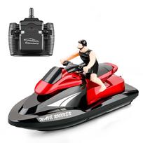 809 RC motorinė valtis RC Boat didelės spartos nuotolinio valdymo valtis, skirta baseinams ežerams 2,4 GHz vandeniui atsparus žaislas red 1 battery raudona