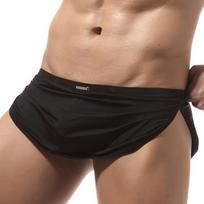 Mens Home Pant Laisvalaikio šortai su varpos maišeliu Elastingi lagaminai Apatiniai drabužiai 2XL juoda