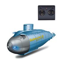 Mini RC povandeninis nuotolinio valdymo valtis Mini RC valtis RC lenktyninė valtis 6 kanalų dovanų žaislas vaikams berniukams mėlyna