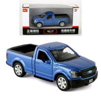 1/36 Scale F150 pikapas liejimo automobilio modelis, cinko lydinio žaislinis automobilis vaikams, traukiamos transporto priemonės žaislinis automobilis mažiems vaikams, berniukams, mergaitėms (Juoda) 1/36-size: 12*5*4cm mėlyna
