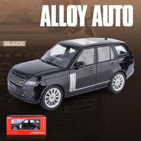 1:18 mastelio „Land Range Rover“ sportinio lydinio automobilio modelis, metalinis žaislinis visureigis automobilių modelis, imituojantis garsą ir lengvos dovanos vaikams 1/18-27.8x10.5x10.3cm juoda