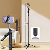 K28 Long Wireless Selfie Stick trikojo stovas Sulankstomas monopodas su nuotoliniu užraktu išmaniesiems telefonams TK Shooting Live K28 juoda