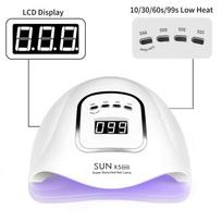 Sun x5 Max 150W UV LED gelinė nagų lempa, skirta gelinio lakavimo nagams automatinio jutiklio manikiūro kietėjimo lempa nagų džiovintuvui EU
