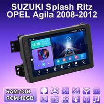 2 DIN Android Carplay Automobilinis Radijas SUZUKI Splash Ritz OPEL Agila 2008-2012 Multimedijos Grotuvas Pagrindinis Įrenginys Stereo GPS Navigacija BT WIFI 2+32GB 1+16GB