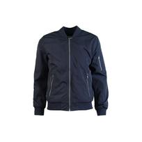 Calvin Klein Solid Color Stand Collar Zip Long Sleeve Pilot Jacket Men jackets Navy-Blue CM107904-TN0 XL black