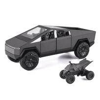 1:24 lydinio modelis sidabrinis pikapas lietas metalinis žaislinis automobilis bekelės motociklas su garsu ir šviesa keturių ratų amortizatorius vaikiškas žaislas berniuko dovana pilka