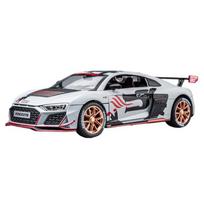 1/24 mastelio R8 V10 lenktyninio automobilio žaislas vaikams 1:24 metaliniai modeliai, miniatiūriniai, atitraukiami, su garsu ir šviesa, kolekcija, dovana berniukams pilka