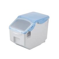 10 kg hermetiškas plastikinis ryžių laikymo konteineris - apsaugotas nuo vabzdžių ir drėgmės 32*22.5*26CM mėlyna