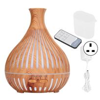 Stalinis oro drėkintuvas 400ml Nuotolinio valdymo pultas Spalvinga LED šviesa 35dB Itin tylus Automatinis išjungimas Aromaterapija