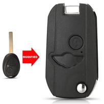jingyuqin Modifikuotas 2 mygtukų automobilio rakto korpusas MG BMW Mini Cooper R53 R50 S skirtas Land Rover 75 Z3 Z4 X3 X5 e46 e39 e36 e34 tai mėlyna spalva