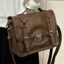 Retro sagtis messenger krepšys rudenį ir žiemą japoniškas JK uniformos krepšys laisvalaikio krepšys madingas komuterinis portfelis crossbody krepšys ruda