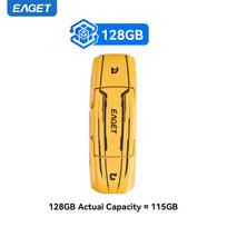Kietojo kūno USB atmintinė 2-in-1 Type C+ USB A 3.2 Gen2 Kietojo kūno nykščio atmintinė, Greitis iki 560MB/s Atminties kortelė Duomenų saugojimas 128G yellow