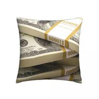 Dolerio banknotų pagalvės užvalkalas Spausdintas poliesterio pagalvės užvalkalas Dekoratyvinis mesti pagalvės užvalkalas Namų kvadratinis 30x30cm rožinė