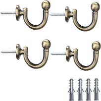 4Pcs Aluminum Alloy Curtain Tie-Backs Hook 47mm Nickel Window Drapery Holdback Wall Mounted Antique Bronze Clothes Coat Towel