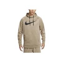 Nike Swoosh Therma-FIT Fleece Puloveris Treniruočių Gobtuvas Vyriški gobtuvai Chaki spalvos Juoda CU6240-247 S